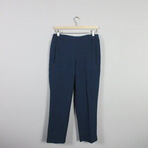 Aritzia Wilfred Women's Crepe Ankle Pants Pull On Casual Office Work 4 Navy 372